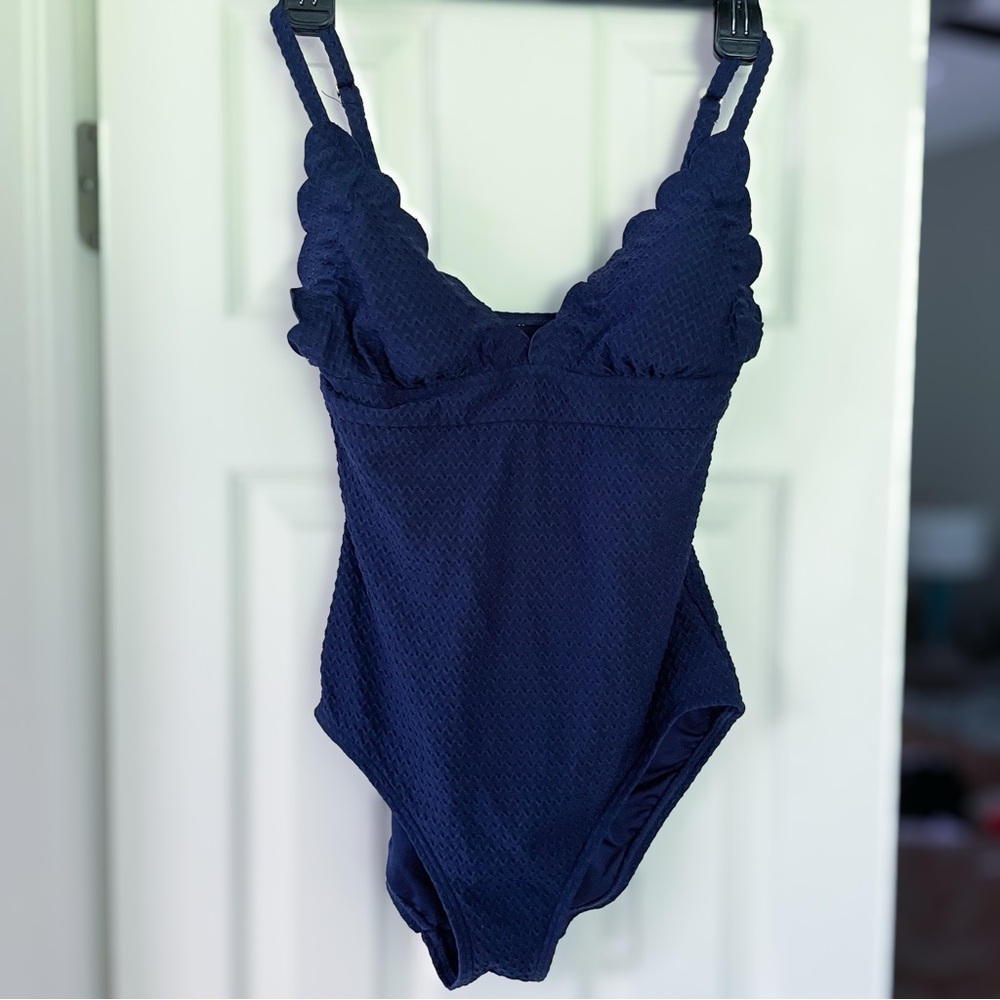 Kate Spade Midnight Blue Textured Swimsuit